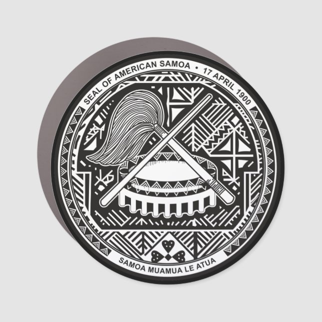 american samoa seal car magnet (Front)
