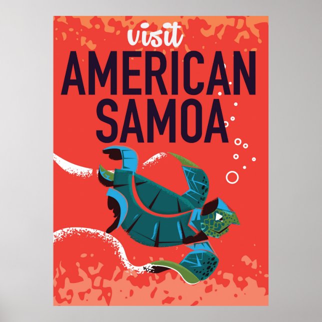 American Samoa Vintage Travel poster (Front)