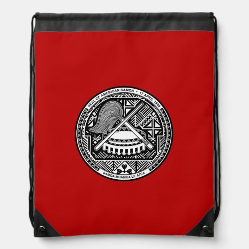 American Samoan coat of arms Drawstring Bag