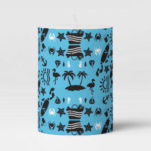 American Sand And Beach Decor Pillar Candle