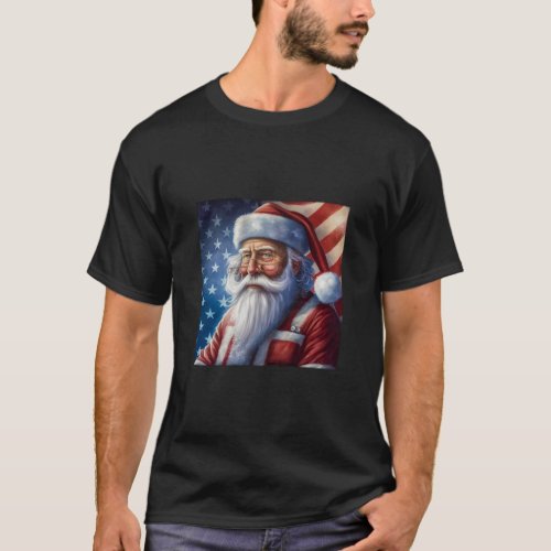 American Santa Basic Dark  T_Shirt