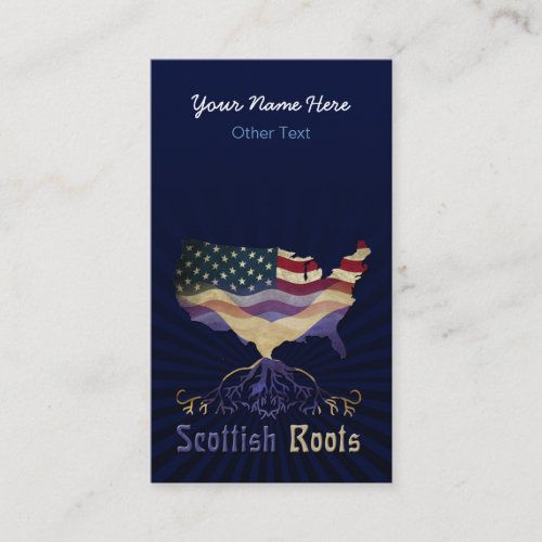 American Scottish Roots Custom Business Cards