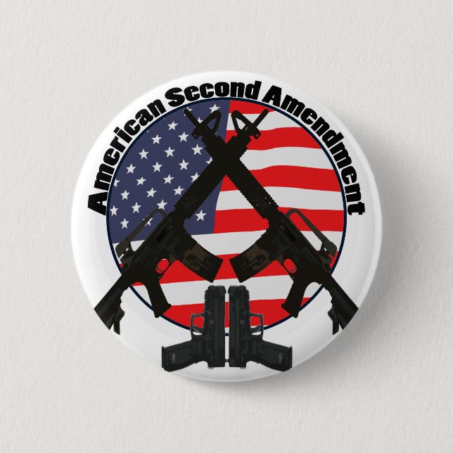 American Second Amendment Pinback Button (Front)