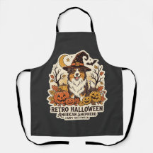 American Shepherd Halloween Retro Dog Lover Apron