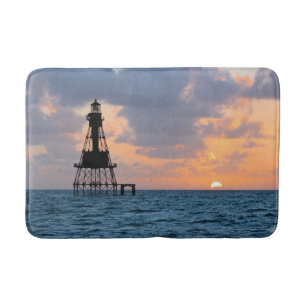 American Shoal Lighthouse, Florida Keys Bathroom Mat