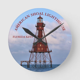 American Shoal Lighthouse Florida Round Wall Clock