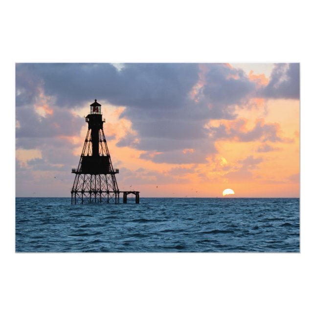 American Shoal Lighthouse, Florida Satin Photo (Front)