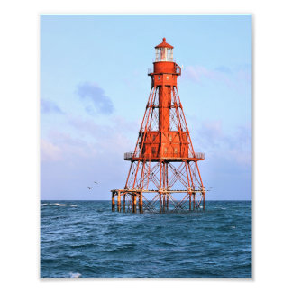 American Shoal Lighthouse, Florida Satin Photo Print