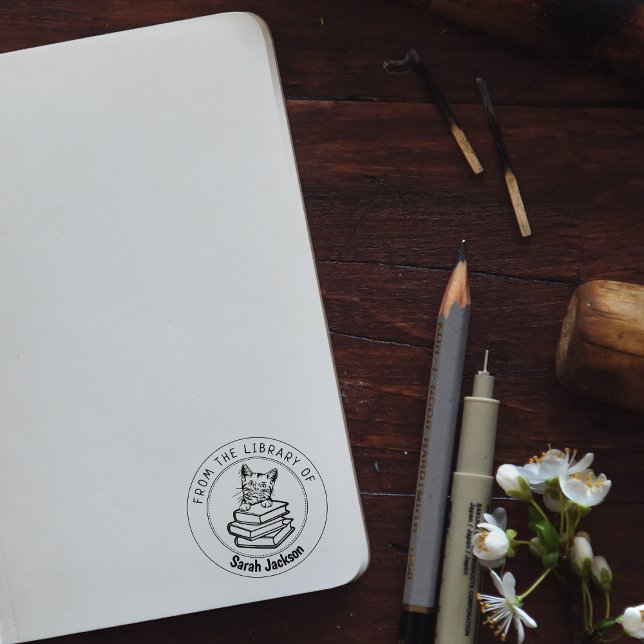 American Short hair Cat, Book From the Library Of  Rubber Stamp (Creator Uploaded)