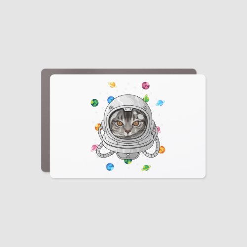 American Shorthair Astronaut Deep In Space Cosmic Car Magnet