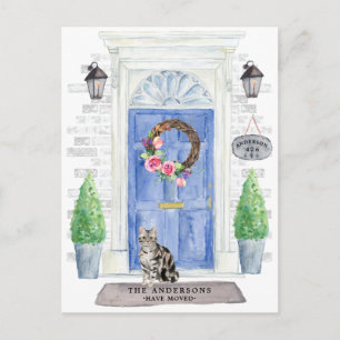 American Shorthair Cat Moving Announcement Postcard