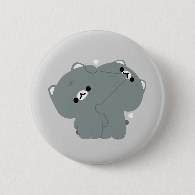 American Shorthair Couple Button (Front)