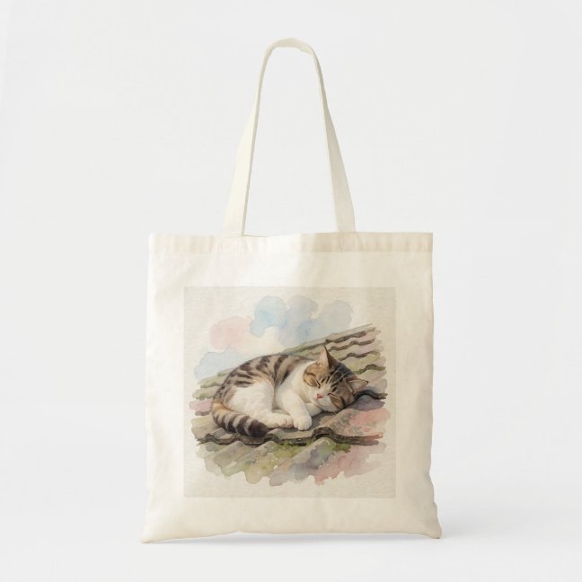 American Shorthair Siesta On The Barn Roof Tote Ba Bag