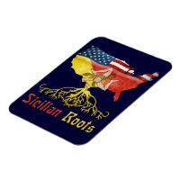 American Sicilian Roots Flexi Magnet