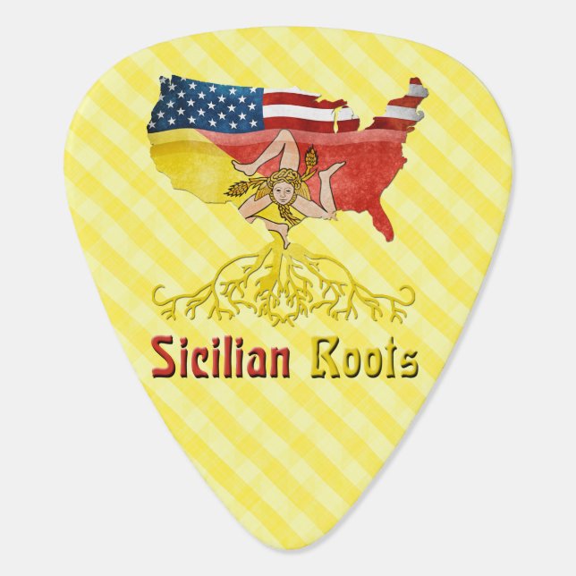 American Sicilian Roots Guitar Pick (Back)