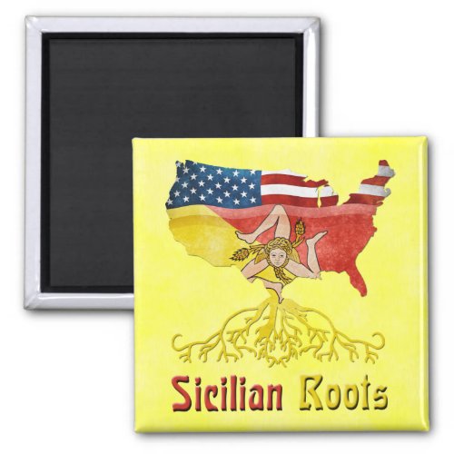 American Sicilian Roots Magnet