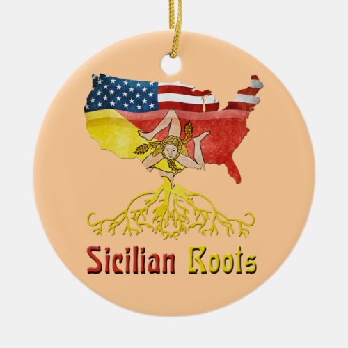 American Sicilian Roots Ornament