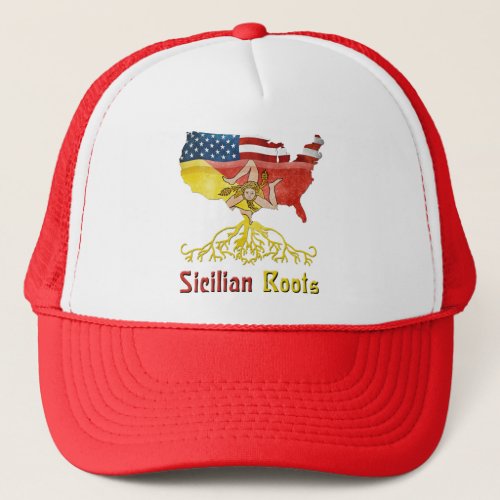American Sicilian Roots Trucker Hat