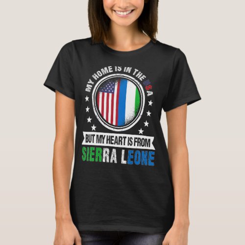 American Sierre Leonean Flag Sierra Leone American T_Shirt