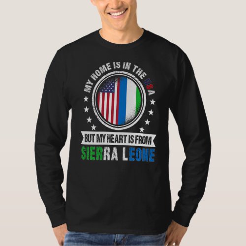 American Sierre Leonean Flag Sierra Leone American T_Shirt