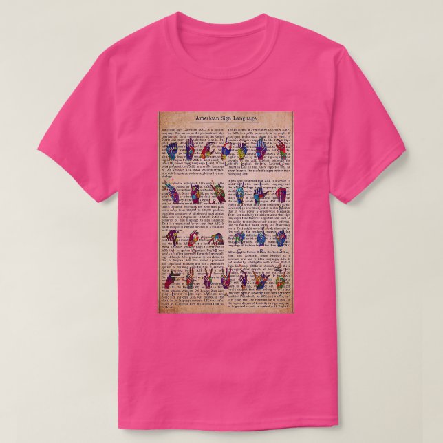 American Sign Language 2 T-Shirt (Design Front)