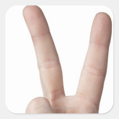 American Sign Language 3 Square Sticker