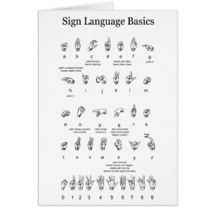 American Sign Language Alphabet and Numbers Cards
