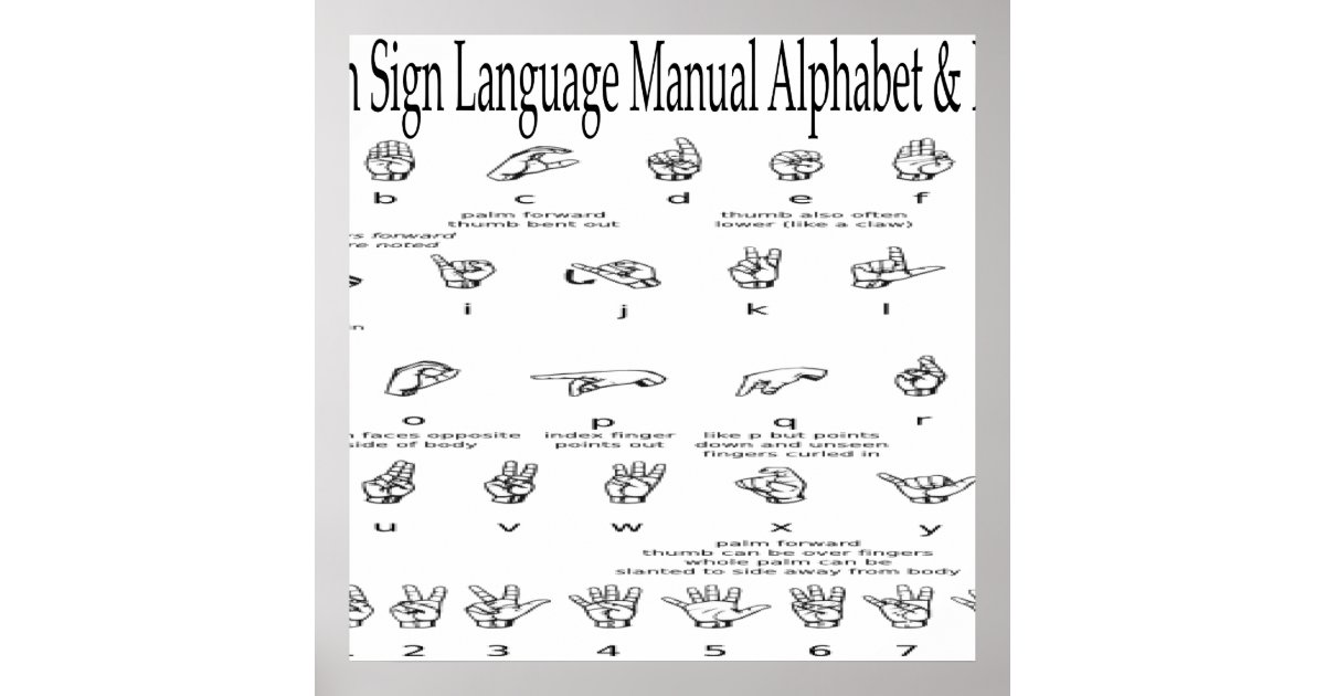 american sign language asl alphabet amp numbers chart american sign alphabet chart