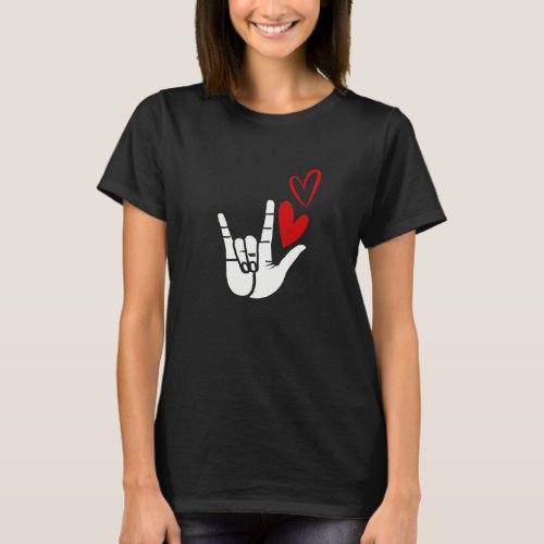 American sign language asl design T_Shirt