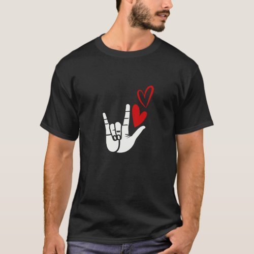 American sign language asl design T_Shirt