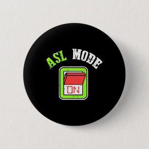 American Sign Language Asl Im Deaf Awareness Button