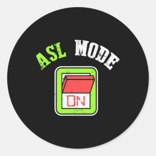 American Sign Language Asl Im Deaf Awareness  Classic Round Sticker