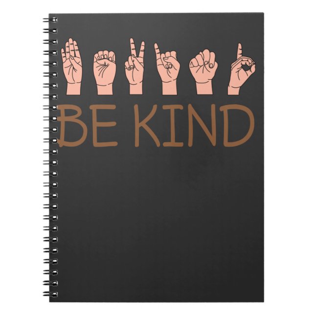 American Sign Language ASL Interpreter Kind Notebook (Front)