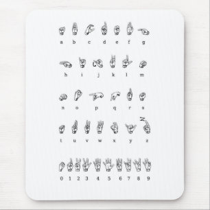 American Sign Language (ASL) Mouse Pad