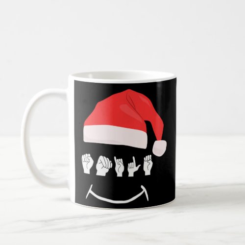 American Sign Language Asl Smile Christmas  Coffee Mug