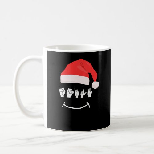 American Sign Language Asl Smile Christmas  Coffee Mug