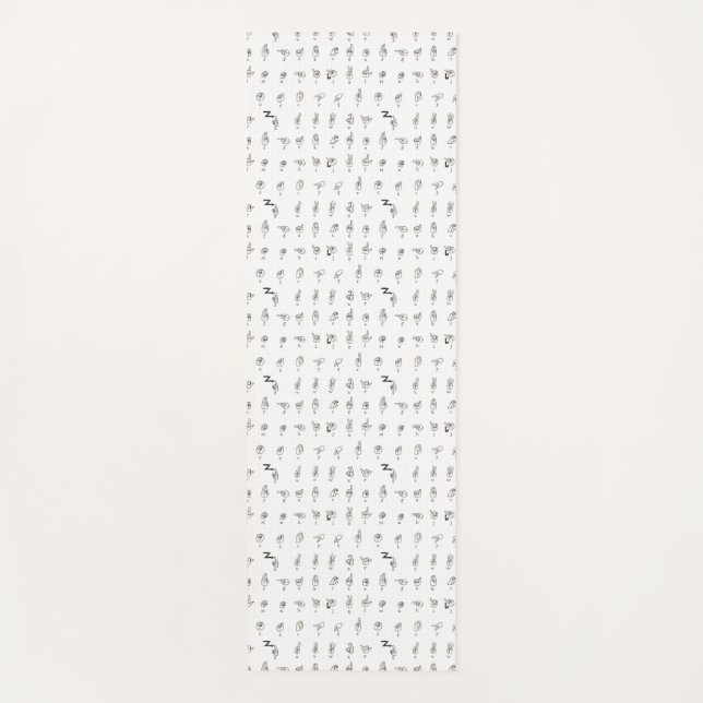 American Sign Language Chart Yoga Mat (Front)
