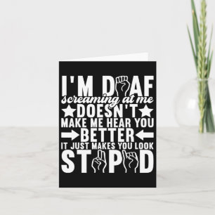 American Sign Language Deaf Awareness 11  Card