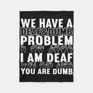 American Sign Language Deaf Awareness 20 Fleece Blanket