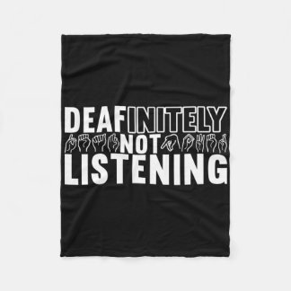 American Sign Language Deaf Awareness 9  Fleece Blanket