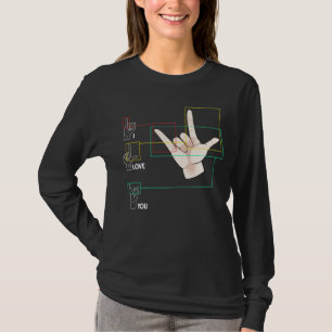 American Sign Language Hand Sign ASL I Love You T-Shirt