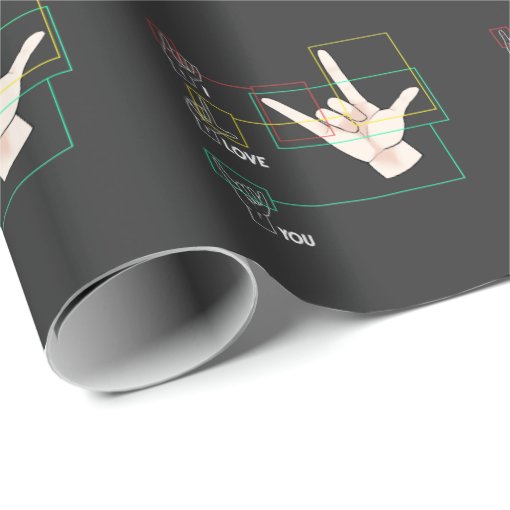 American Sign Language Hand Sign ASL I Love You Wrapping Paper Zazzle