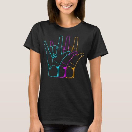 American Sign Language I Love You ASL T_Shirt