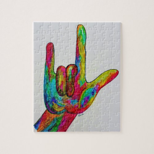 American Sign Language I LOVE YOU Jigsaw Puzzle