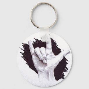 AMERICAN SIGN LANGUAGE I LOVE YOU KEYCHAIN