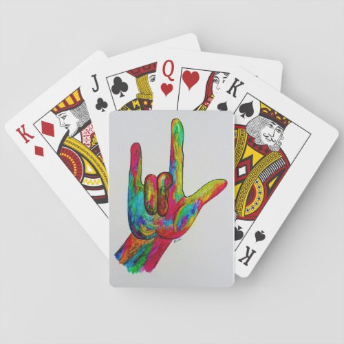 American Sign Language I LOVE YOU Playing Cards