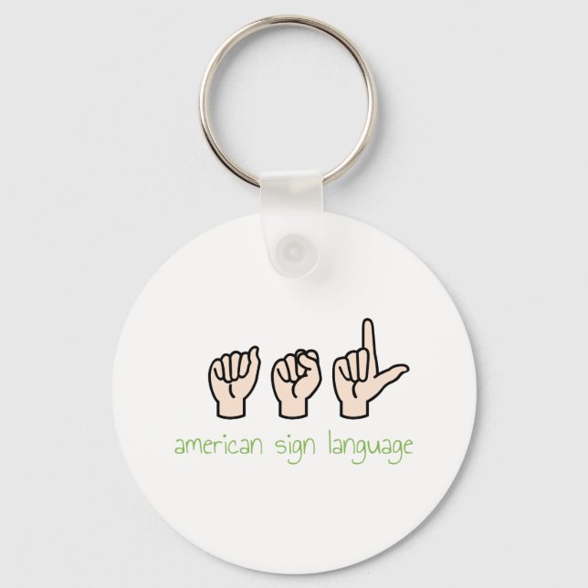 American Sign Language Keychain (Front)