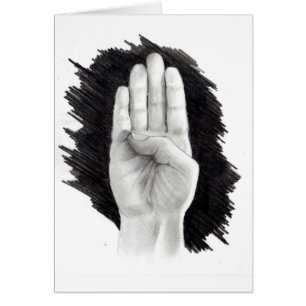 AMERICAN SIGN LANGUAGE LETTER "B" CARDS