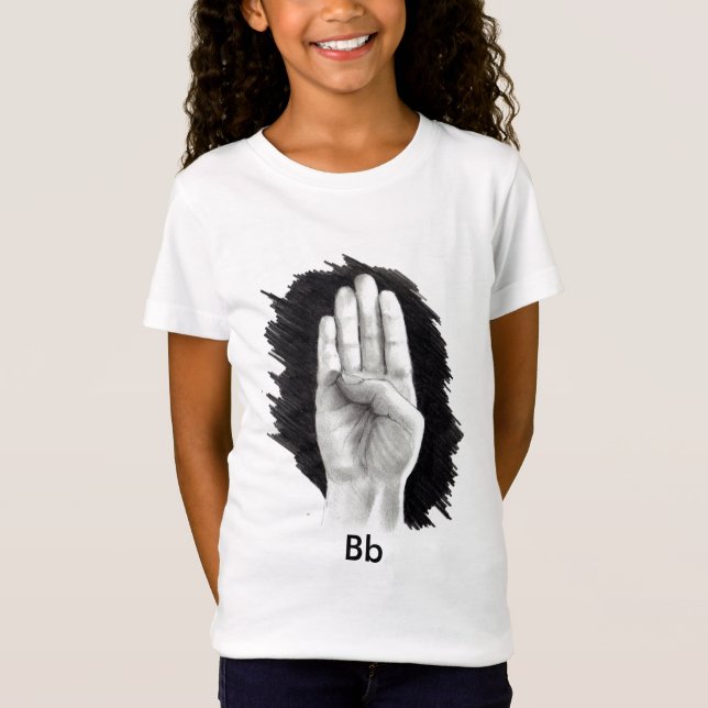 AMERICAN SIGN LANGUAGE LETTER "B" T-Shirt (Front)