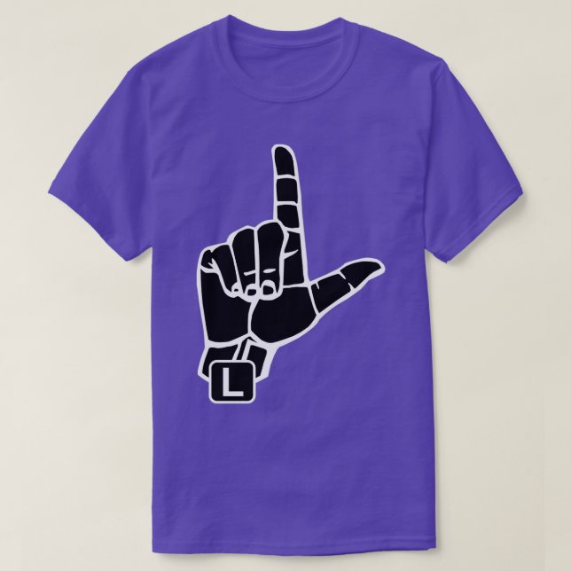 American sign language Letter L T-Shirt (Design Front)